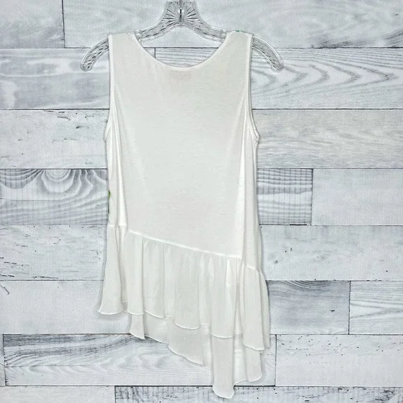 Desigual Tropical Sleeveless Top with Asymmetrical Hem - Picture 5 of 5